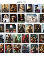 Load image into Gallery viewer, Custom Santa Dog Portrait Christmas Pet Gift from Photo Personalized Holiday Canvas Wall Art