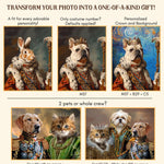 Load image into Gallery viewer, Custom Pet Portrait, Princess Pet Portrait, Cat Painting, Royal Dog Portrait, Custom Art for Dog Lover, Royal Pet Portrait
