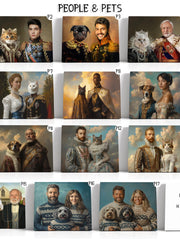 Load image into Gallery viewer, Custom Christmas Pet Portrait from Photo, Perfect Gift for Dog Moms, Cat Lovers, and Pet Owners, Unique Holiday Memorial Art