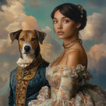Load image into Gallery viewer, Custom Pet Portrait: Renaissance Style Pet &amp; Owner Art

