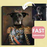 Load image into Gallery viewer, Custom Captain Pet Portrait Canvas, Digital File from Photo for Pets, Dog Portraits, Cat Portraits, Gift for Pet Lovers
