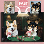 Load image into Gallery viewer, Custom "Dogs Playing Poker" Pet Portrait on Canvas
