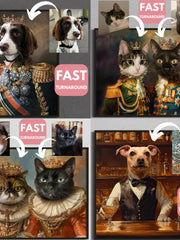 Load image into Gallery viewer, Custom "Dogs Playing Poker" Pet Portrait on Canvas