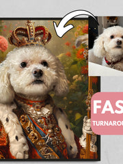 Load image into Gallery viewer, Custom Renaissance Pet Portrait on Canvas, Royal Dog or Cat, Unique Art