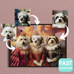 Load image into Gallery viewer, Custom Royal Pet Portrait, Renaissance Dog or Cat Canvas
