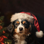 Load image into Gallery viewer, Custom Santa Dog Portrait Christmas Pet Gift from Photo Personalized Holiday Canvas Wall Art
