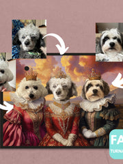 Load image into Gallery viewer, Custom Royal Pet Portrait, Unique King or Queen Dog Memorial Gift