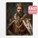 Load image into Gallery viewer, Custom Royal Man Portrait King Human Face Art Fast Turnaround Personalized Christmas Gift
