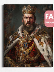 Load image into Gallery viewer, Custom Royal Man Portrait King Human Face Art Fast Turnaround Personalized Christmas Gift