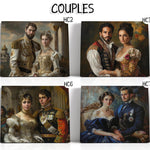 Load image into Gallery viewer, Custom Royal Renaissance Portrait, Personalized Family Canvas
