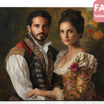 Load image into Gallery viewer, Custom Royal Renaissance Portrait, Personalized Family Canvas
