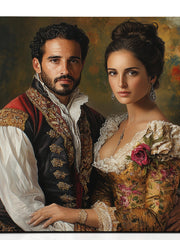 Load image into Gallery viewer, Custom Royal Renaissance Portrait, Personalized Family Canvas