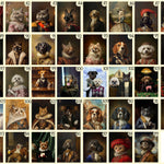 Load image into Gallery viewer, Custom Three Pets Portrait from Photo – Funny Custom Canvas Scene with Newspaper
