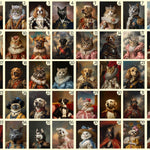 Load image into Gallery viewer, Custom Funny 3 Pet Portrait Biker Gang Motorcycle Art Personalized Christmas Gift Canvas
