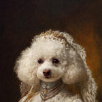 Load image into Gallery viewer, Custom Royal Pet Mom Portrait Queen Dog Personalized Wedding Keepsake Canvas Wall Art

