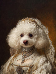 Load image into Gallery viewer, Custom Royal Pet Mom Portrait Queen Dog Personalized Wedding Keepsake Canvas Wall Art