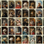 Load image into Gallery viewer, Custom Regal Pet Portrait Canvas, Multiple Cat Dog Art Gift from photo, Original Designed
