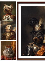 Load image into Gallery viewer, Custom Royal Pet and Human Portrait – Renaissance Style Painting