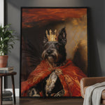 Load image into Gallery viewer, Custom Royal Warrior Dog Portrait Personalized Knight Gift Dark Moody Canvas Art
