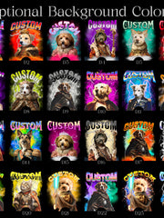 Load image into Gallery viewer, Custom Bootleg Shirt Human and Dog Portrait Vintage 90s Rap Tee Photo Gift