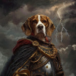 Load image into Gallery viewer, Custom Regal Pet Portrait Canvas, Royal Dog King Canvas, Christmas Gift

