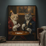 Load image into Gallery viewer, CUSTOM Pet Portrait Canvas from Photo, Funny Poker Cat Dog Home Art, Personalised Gift
