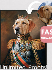 Load image into Gallery viewer, Custom Royal Pet Portrait: Renaissance Style Gallery Canvas