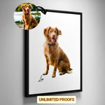 Load image into Gallery viewer, Custom Pet Portrait from Photo, Dog &amp; Cat Memorial Art
