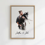 Load image into Gallery viewer, Custom Pet Portrait from Photo, Dog &amp; Cat Memorial Art
