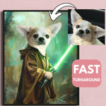 Load image into Gallery viewer, Custom Funny Space Wars Pet Portrait Galactic Master Art Fast Christmas Gift Decor
