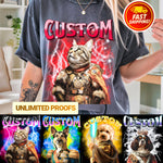 Load image into Gallery viewer, Custom Bootleg Rap Tee Photo T-Shirt - Personalized Pet Portrait Shirt
