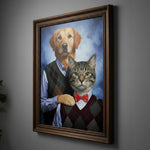 Load image into Gallery viewer, Personalized Funny Human Dog Cat Portrait from Photo, Custom Unique Portrait Gift for Grandma
