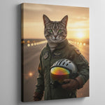 Load image into Gallery viewer, Custom National Guard Cat Portrait Army Pet Art Personalized Gift White House Decor
