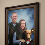 Load image into Gallery viewer, Custom Pet Portrait from photo, Personalized Royal Pet &amp; Owner Painting Gift
