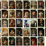 Load image into Gallery viewer, Royal Pet Portrait, Custom Oil Painting on Canvas, Personalized Pet Gift, King Queen Pet Art, Renaissance Pet Painting
