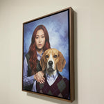 Load image into Gallery viewer, Custom Renaissance Pet Portrait, Personalized Royal Pet &amp; Owner Canvas

