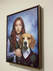 Load image into Gallery viewer, Custom Renaissance Pet Portrait, Personalized Royal Pet &amp; Owner Canvas