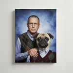 Load image into Gallery viewer, Custom Human and Pet Portrait Funny Gift for Husband Awkward Family Photo Art

