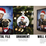 Load image into Gallery viewer, Custom Funny Cat and Dog Portrait Awkward Family Photo Personalized Retro Gift
