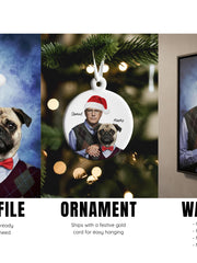 Load image into Gallery viewer, Custom Human and Dog Portrait Funny Gift for Grandma Awkward Family Photo Art