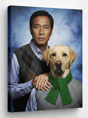 Load image into Gallery viewer, Fully Personalized Dog and Owner Portrait, Pet Gift from Photo Personalized Present Unique Art