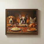 Load image into Gallery viewer, Custom Multiple Pet Portrait Personalized Thanksgiving Gift Family Dog Cat Lover Gift Canvas
