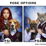 Load image into Gallery viewer, Pet Portrait, Human and pet custom portrait, Birthday Gift Idea, Funny Dog Portrait, Gift For Him, Dog Portrait, Man Cave, Gift for husband
