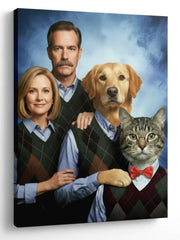 Load image into Gallery viewer, Custom Funny Dog Dad Gift, Pet and Owner Portrait, Personalized Gift for Husband, Man Cave Wall Art, Humorous Dog Portrait, Gift for Him