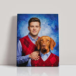 Load image into Gallery viewer, Funny Dog Art Print, Custom Portrait from Photo, Birthday Gift Idea for Boyfriend, Man Cave Accessories, Dog Lover Gift, Pet Memorial Art
