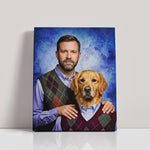 Load image into Gallery viewer, Custom Dog Dad Gift, Personalized Gift for Husband, Man Cave Wall Art, Humorous Dog Portrait, Gift for Him
