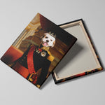 Load image into Gallery viewer, The King of the French - Custom Pet Canvas - Your Pet as King of the French
