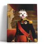 Load image into Gallery viewer, The King of the French - Custom Pet Canvas - Your Pet as King of the French
