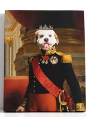 Load image into Gallery viewer, The King of the French - Custom Pet Canvas - Your Pet as King of the French
