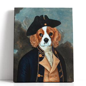 The Captain  - Custom Pet Canvas - Your Pet as Captain